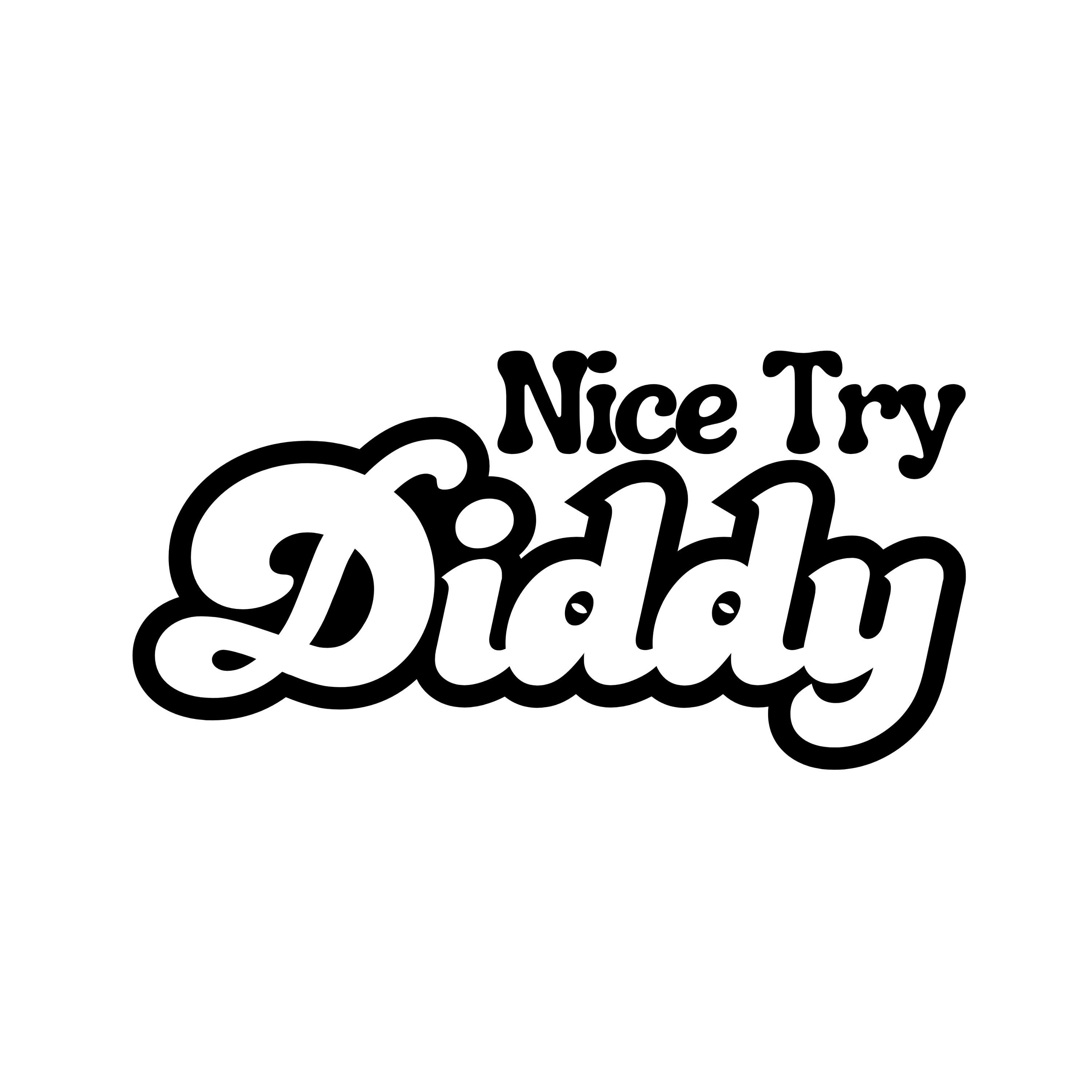 Nice Try Diddy | SVG PNG JPG | Dtf | Graphics | Digital Download | Puff