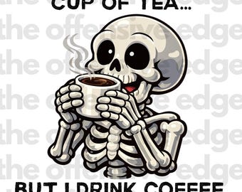 Café PNG DTF / Regalo de broma / Humor ofensivo / Cafeína / Divertido (Descarga digital)