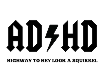 Rock On ADHD SVG PNG: Archivo de corte humorístico (descarga digital)