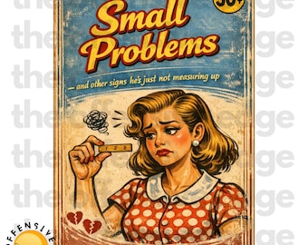 Pequeños problemas PNG DTF / Regalo de broma / Humor ofensivo / Vintage / Divertido / Libros de autoayuda (Descarga digital)