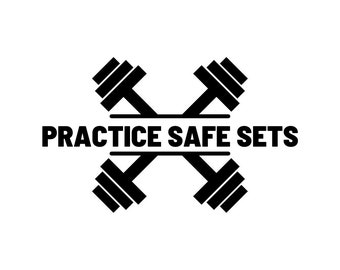 Practique conjuntos seguros - SVG PNG Entrenador de entrenamiento Ejercicio Circut Cut