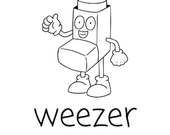 Weezer SVG PNG / Descarga digital / Cricut / Archivo de corte de silueta / Asma / Divertido / Inhalador / Humor /
