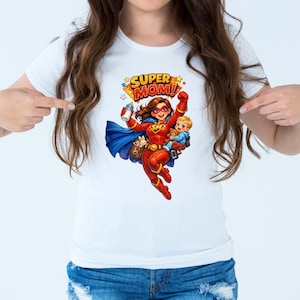 Supermamma PNG DTF | Mors dag | Nybliven mamma | Superhjälte (digital nedladdning) bild 2