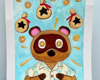 Tom Nook [ORIGINAL] | Animal Crossing, ACNH, Video Game Art, New Horizons, Nintendo Switch