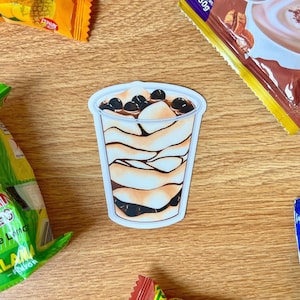 Taho Sticker | Filipino Dessert, Filipino Sticker, Tofu Snack, Fil-Am, die cut, laptop sticker, water bottle sticker