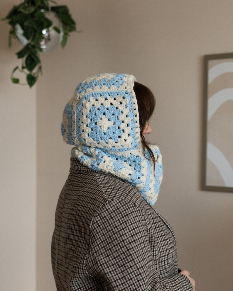 Crochet Hood Classic Granny Squares Hood Crochet Hood Etsy Canada