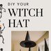Paper Witch Hat DIY Paper Witch Hat Digital Download Witch Hat ...