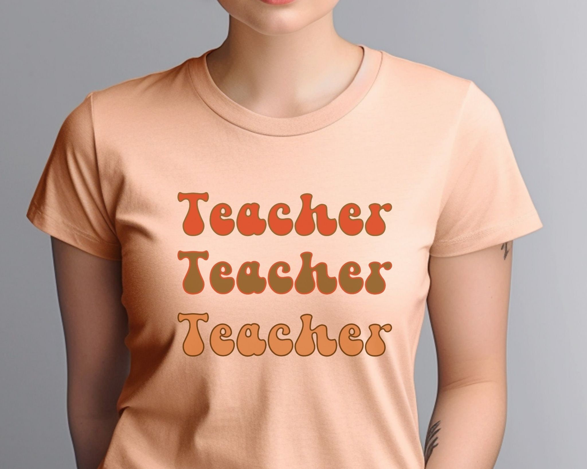 T-shirt "Teachers" Gris - Taille L (Fruit Of The Loom) - Occasion Très Bon état