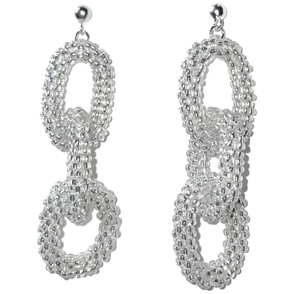 Bead Chain Earrings Etsy