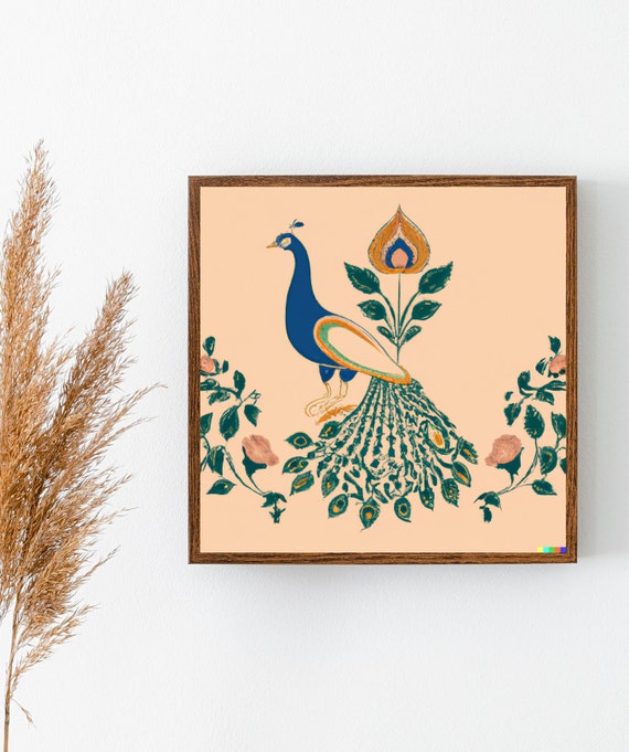 Folk Tails Floral on Blue Folk Tails Floral on Blue