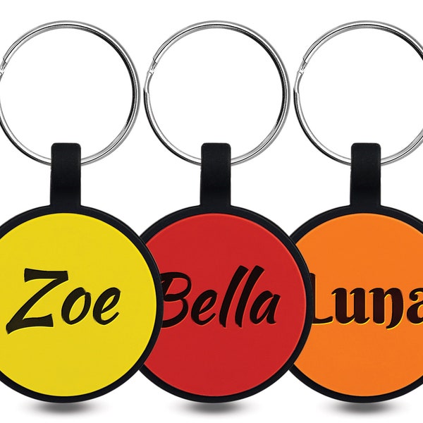 Silent Dog Tag - Silicone Dog Tags for Dogs Personalized - Custom Dog Tag