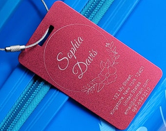Luggage Tag Personalized Luggage Tags for suitcases Custom Luggage Tag, Customized Travel Accessories, Personalized Gifts for MOM
