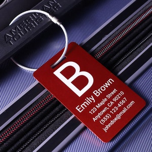 Luggage Tags Personalized Gift - Custom Luggage Tags, Initial Name Tag for Suitcases, Travel Accessory, Gift for Him/Her, Cruise Luggage Tag