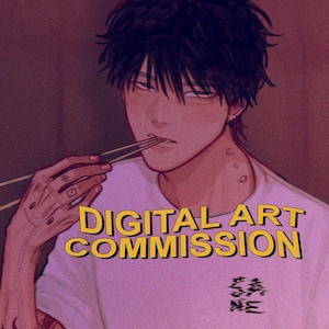 BUST UP ONLY* Custom Digital Art Anime Style Commission Character Design Drawing Fanart Portrait Personalized Illustration by WARSEIstudio