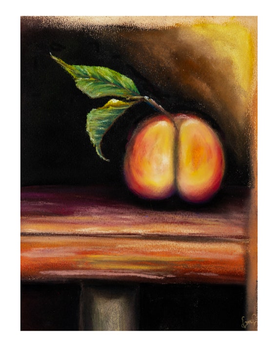Peach on Table 2, Archival Print, 8.5x11
