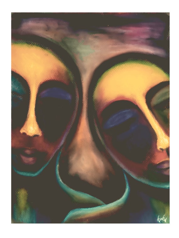 Peace,  Archival Print - Oil Pastel, 11x14
