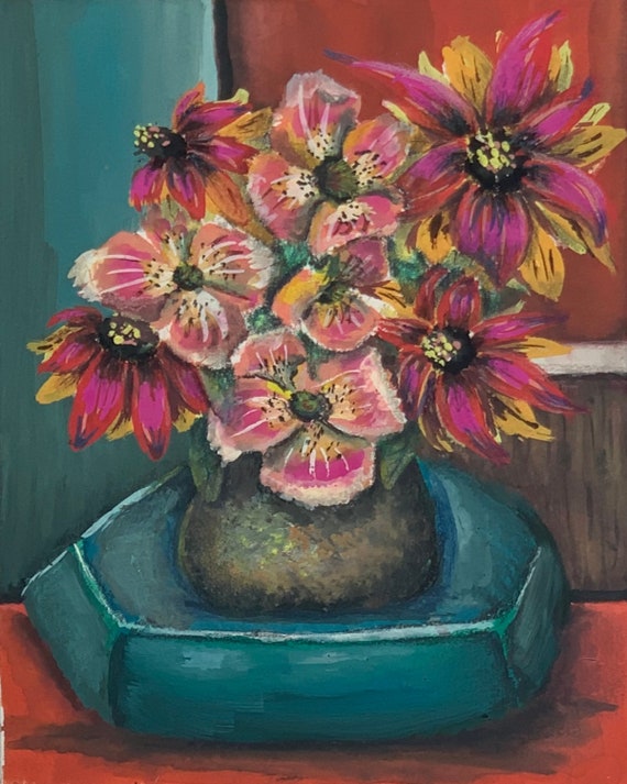 Vase 5, Archival Print - Gouache, 8x10