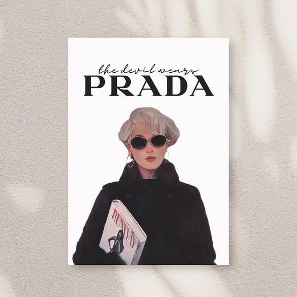 The Devil Wears Prada minimalist poster | Meryl Streep print | 2000s movie poster | Prada poster