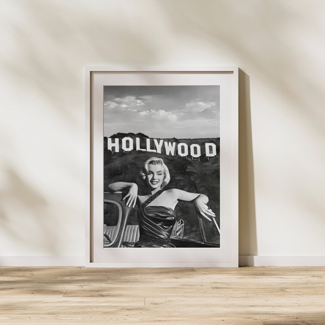 Vintage Marilyn Monroe Artistic Print Digital Hollywood Poster - Etsy