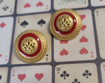 Vintage Enameled Earrings 1960s