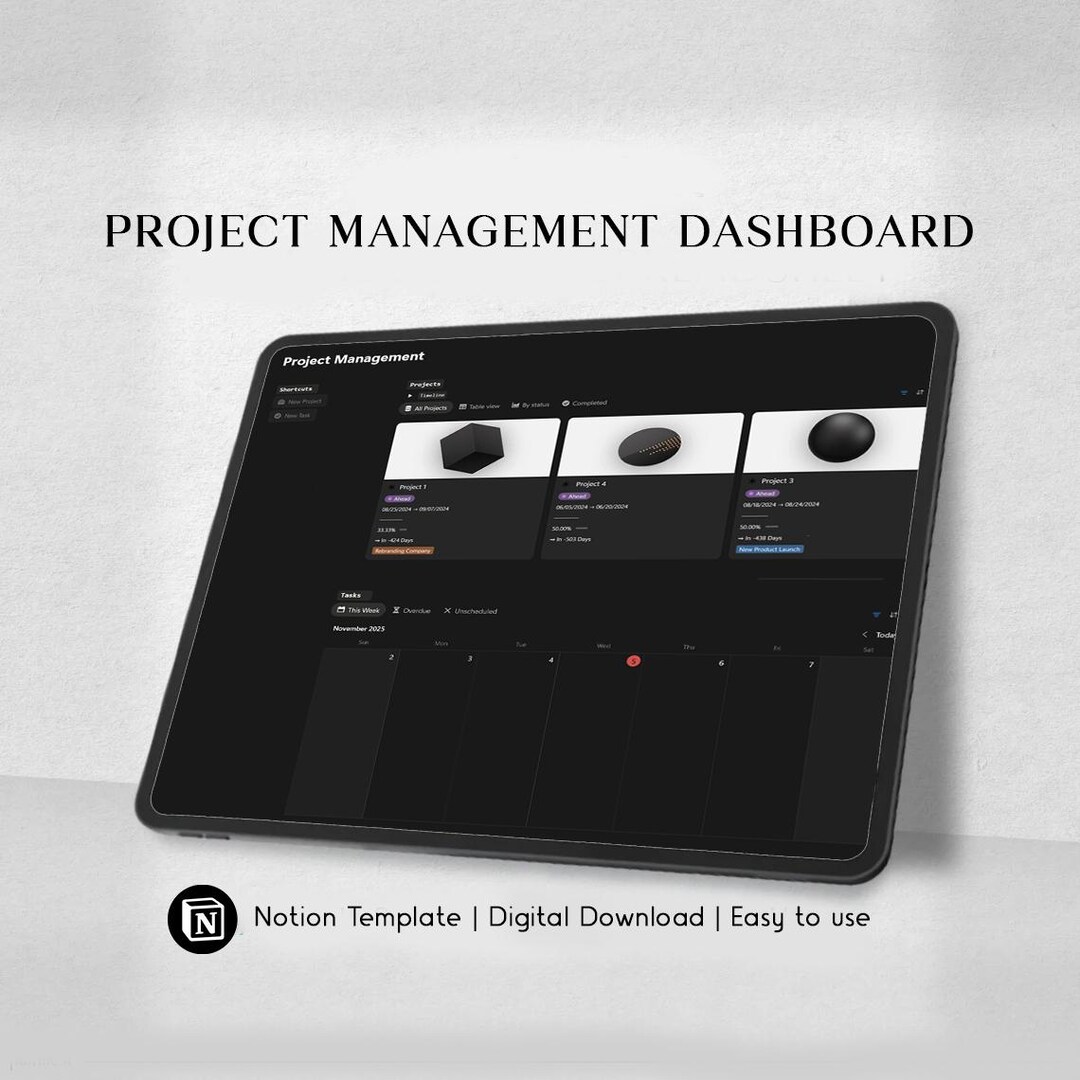 Ultimate Project Management Dashboard - Etsy