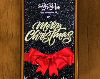 Merry Christmas Phone Wallpaper - Etsy