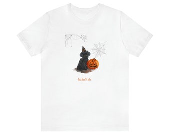 ★WAIKEI★ Black Cat Archive Short Sleeve T-Shirt YKBE02TS06 Friday the 13th, Black Cat, Halloween Unisex Jersey Short
