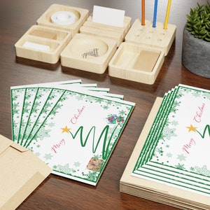 Fun and Whimsical Christmas Greeting Cards (1 or 10-pcs) with Envelopes