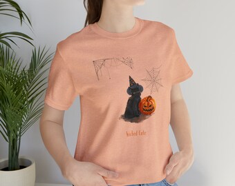 ★WAIKEI★ Black Cat Archive Short Sleeve T-Shirt YKBE02TS06 Friday the 13th, Black Cat, Halloween Unisex Jersey Short
