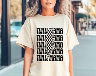 Twin Mama T-Shirt: Comfort Colors Crewneck Tee