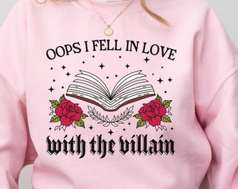 Sudadera de villano de libros para lectores de romance oscuro, regalo para amantes de los libros, sudadera, ropa romántica, camiseta de fantasía, regalo divertido de Booktok Smut