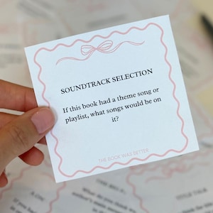 book club game. book club printable game. book club questions & book club discussion starters