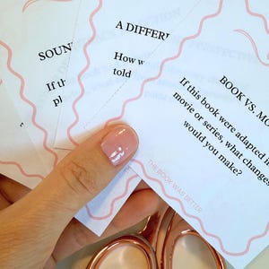 book club game. book club printable game. book club questions & book club discussion starters