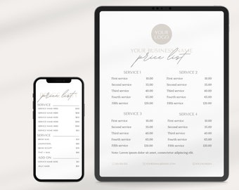 Lash Pricelist Template - Lash Price Menu Instagram Beauty Price List Instagram Pricelist Lash Price List Brow Pricelist IG Pricelist