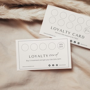 Loyalty Card - Esthetician Loyalty Card, Beauty Loyalty Card
