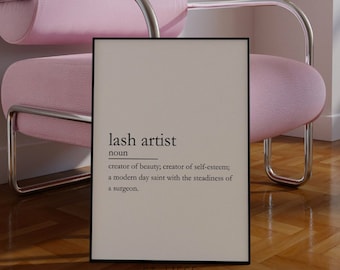 Lash Poster, Lash Definition, Eyelash Extension Definition, Lash Extension Definition, Display Lash Definition, Lash Decor Wall Poster