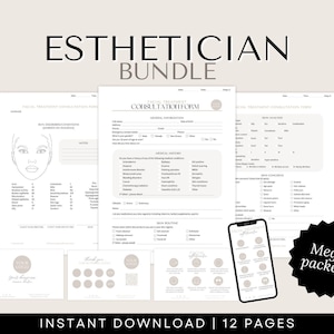 Facial Consent Form, Facial Consultation Form includes Skin Analysis for Estheticians, Beauty Therapists & Beauticians to use in Salon