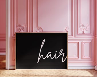 Hair Salon Wall Decor - Hair Stylist Wall Art, Hair Salon Wall Art Printable, Modern Hair Salon Decor