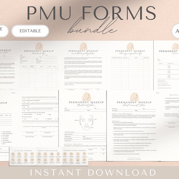 PMU Consent Forms | Permanent Makeup Consent Forms, Pmu Consent Forms, Cosmetic Tattoo Consent Forms
