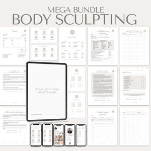 Body Sculpting Forms - Precare and Aftercare Cards, Esthetician Form Simple Body Sculpting Forms