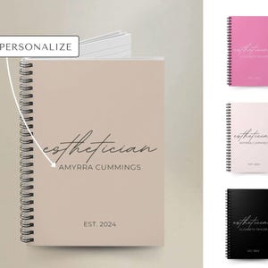 Spiral Notebook for Estheticians - Customizable