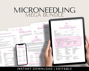 Microneedling Consent Forms - Microneedling Aftercare Cards, Post Care for Microneedling