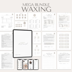 Waxing Consent Forms - Comes with Waxing Aftercare cards, Business cards, Price Lists, Loyalty Card and more