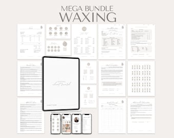 Waxing Consent Forms - Comes with Waxing Aftercare cards, Business cards, Price Lists, Loyalty Card and more