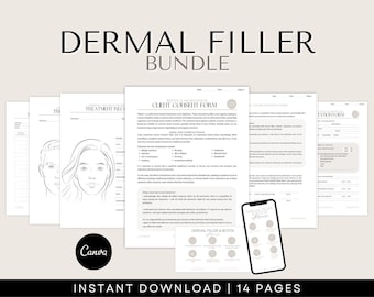 Editable Botox and Dermal Filler Consent Forms – Esthetician Intake Bundle (Digital Download)