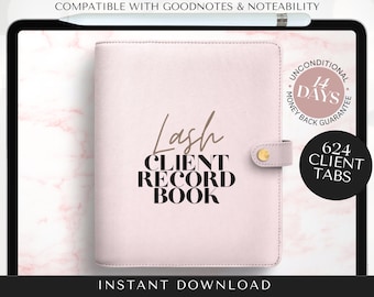 Lash Client Record Book - Client Record Book Lashes, Lash Tech Client Record Book, Lash Client Form GoodNotes Lash Ipad Lash Tablet Lash