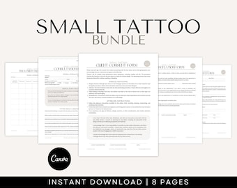 Small Tattoo Consent Forms - Fine Line Tattoo Consent Forms, Tiny Tattoo Forms for Tattoo Artists