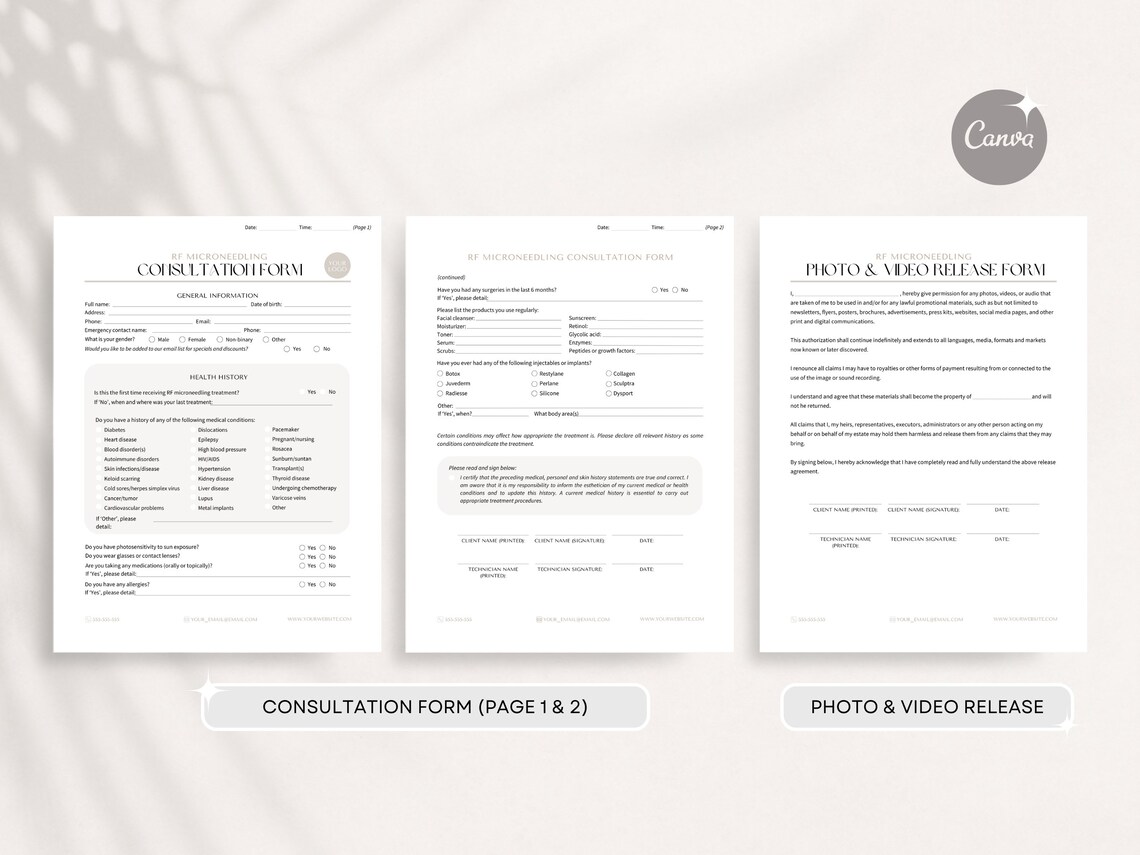 RF Microneedling Consent Forms | RF Microneedling Treatment Intake ...
