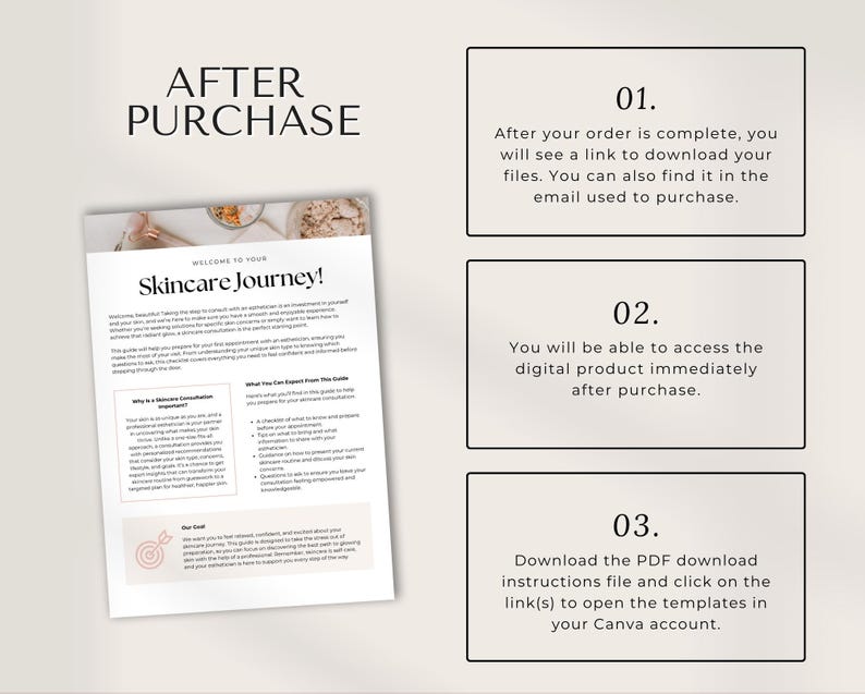 Editable Skincare Consultation Guide Template - Beauty Client Guide ...