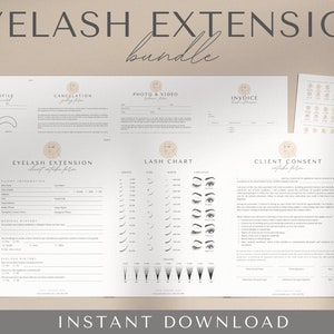 Lash Consent Forms - Lash Extension Consent Forms Eyelash Extension Consent Forms Lash Aftercare Cards Eyelash Consent Forms Boho Lash Form